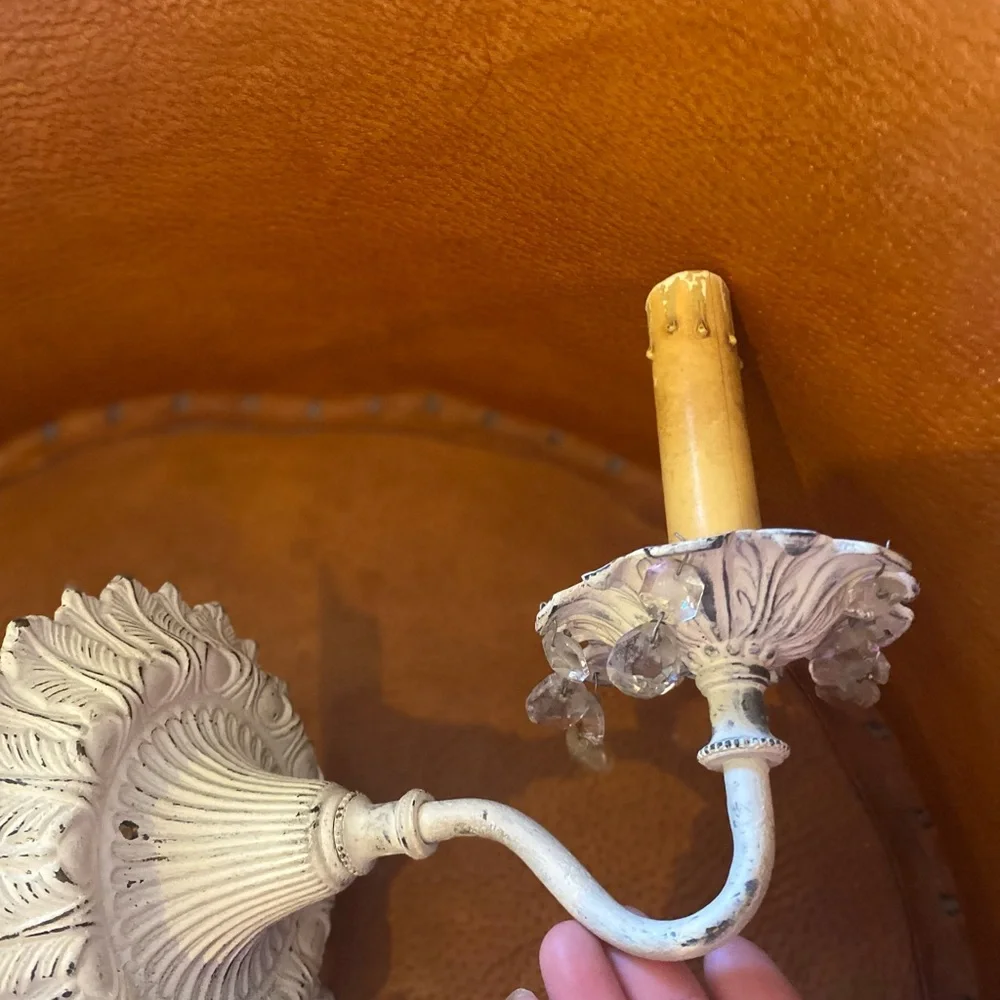 Vintage restoration hardware wall sconces in good condition